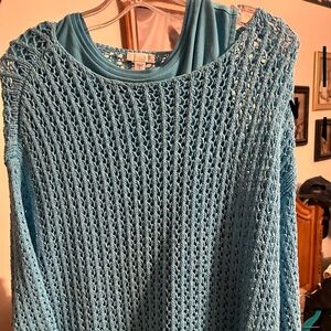 XL Blue J Jill Sweater with Tank Top